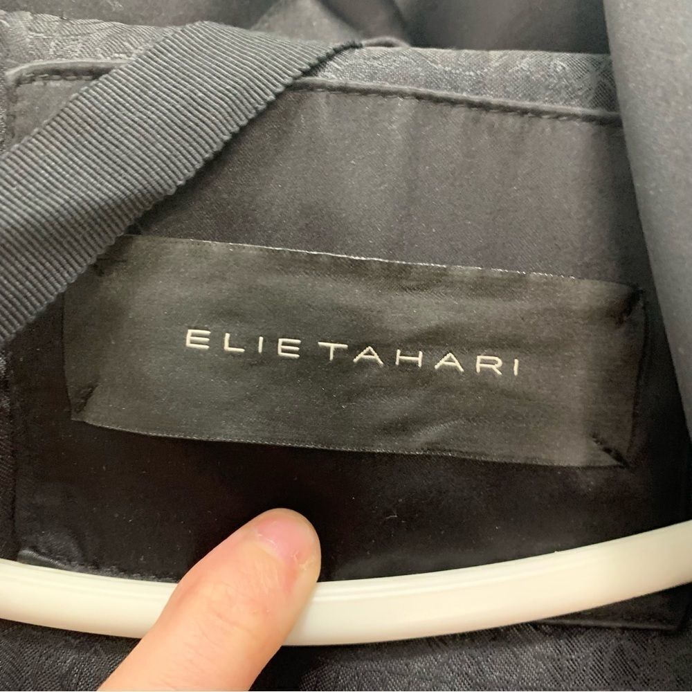 Elie Tahari Long Black Puffer Jacket - Picture 13 of 16